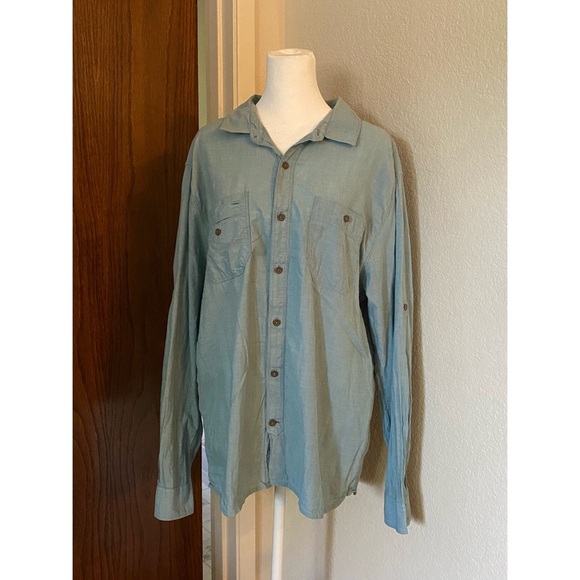 Light Blue Horny Toad Button-Up Shirt - Picture 3 of 9